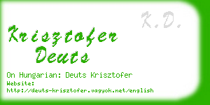 krisztofer deuts business card